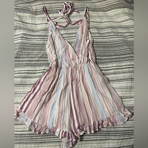 Lunik Striped Sleeveless Romper